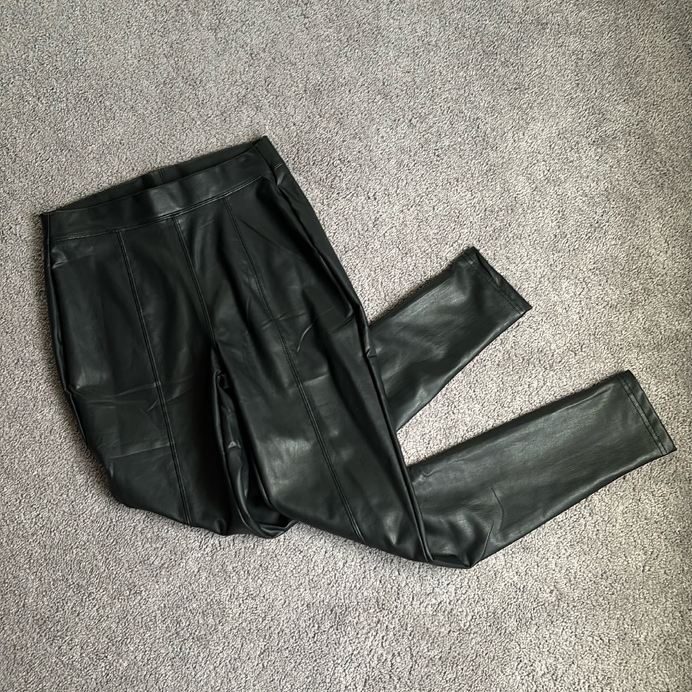 Black Pleather Leggings
